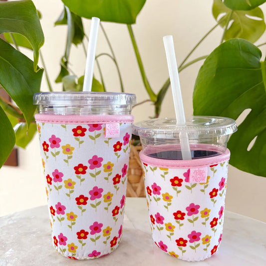 floral coffee sleeve