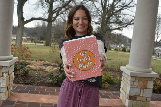 Happy Coral Dot ESV Journaling Bible