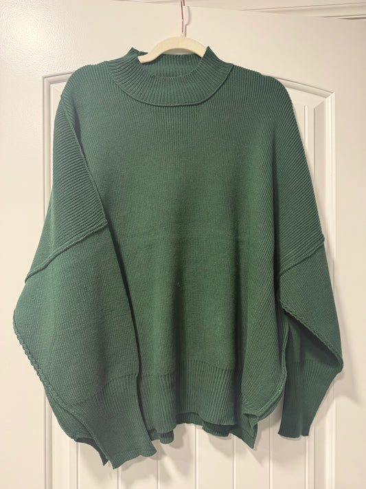 dark green oversized sweater